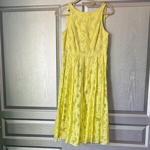 Yellow midi dress